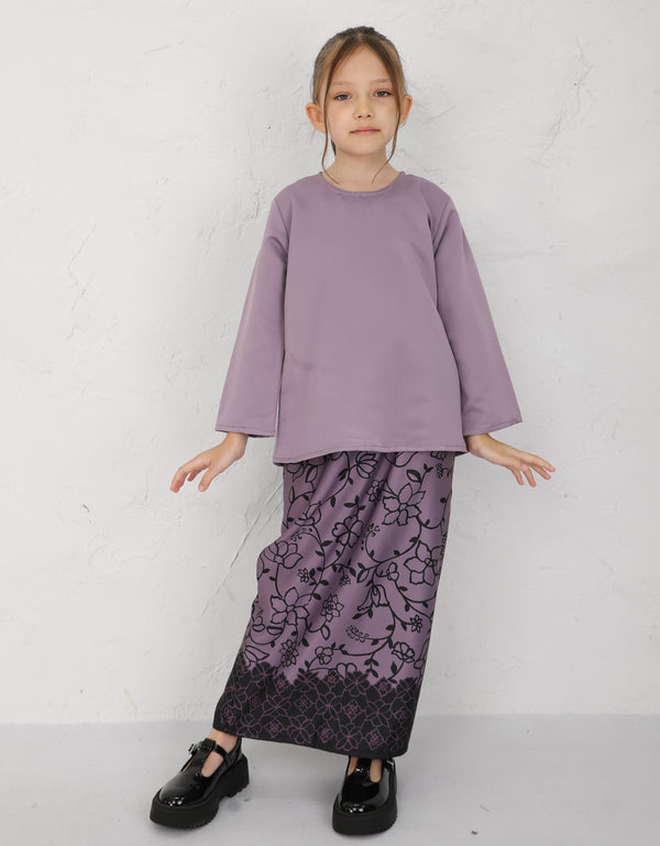 KIDS BAJU KURUNG KEDAH SAMARA (VINTAGE VIOLET)